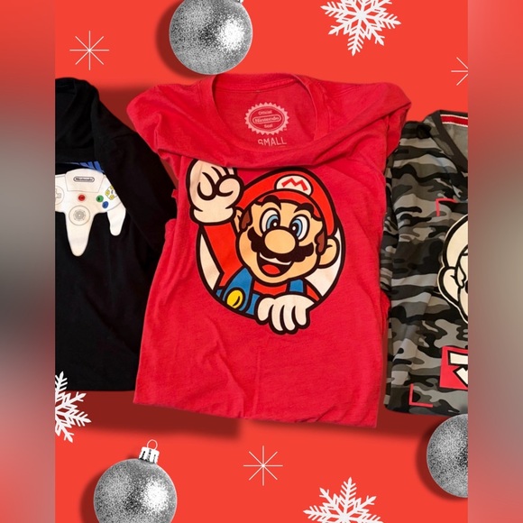 Nintendo Other - Super Mario Shirt Red Officially Licensed Nintendo Graphic Tee Adult Small